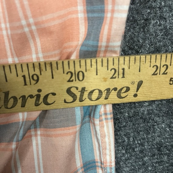 Urban Pipeline Shirt Mens 2XL XXL Max Flex Button Up Orange Plaid Long Sleeve - Picture 7 of 7